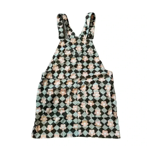 NWOT - STORIA Corduroy Jumper, small, daisy checkered - Picture 1 of 11